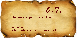 Ostermayer Toszka névjegykártya